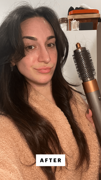 Wohlner after using the Dyson Airwrap i.d. MultiStyler and Dryer